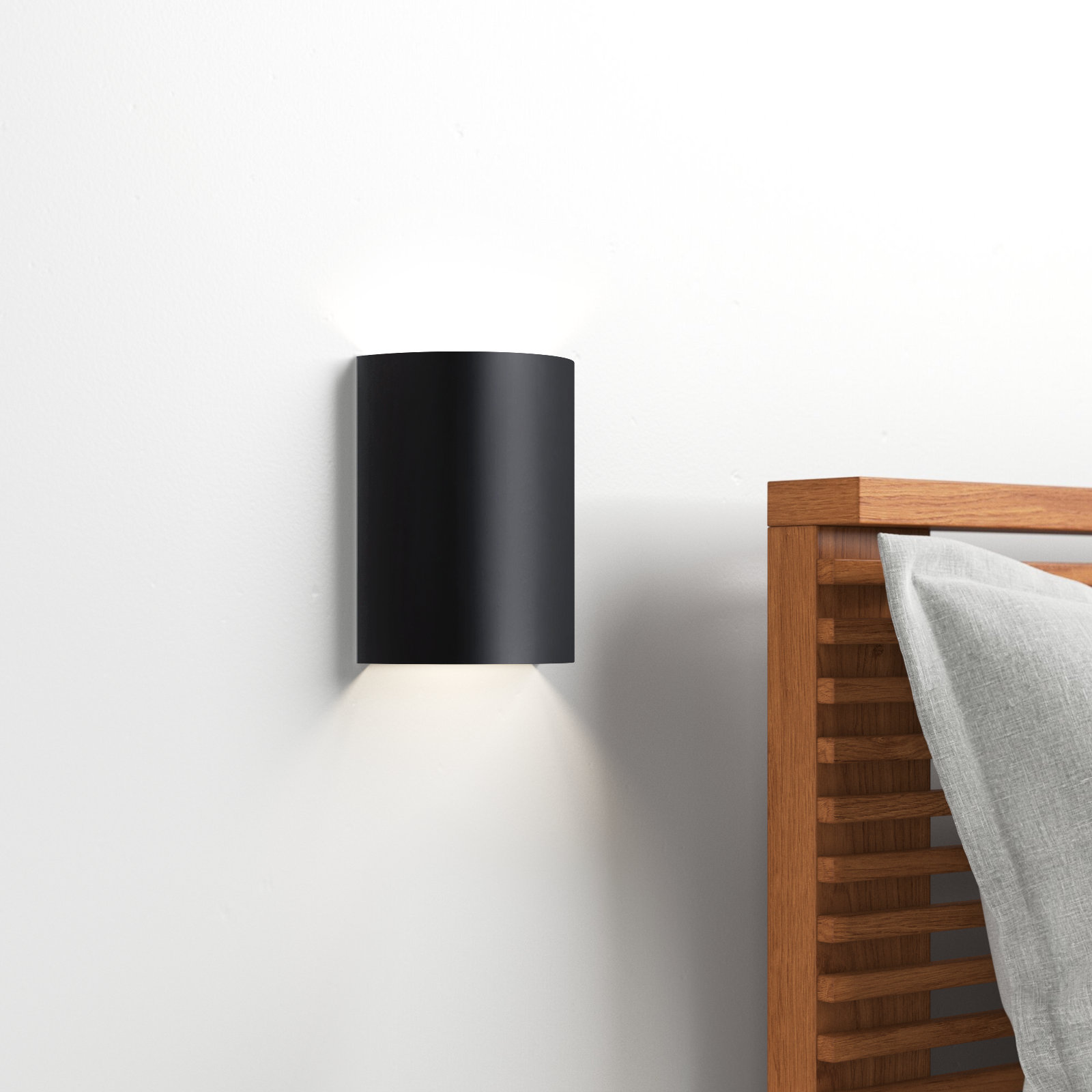 Runald Single Light Dimmable Wall Sconce, Black