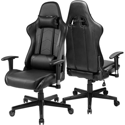 Fauteuil de jeu avec repose-pieds, hauteur réglable et inclinable, rose