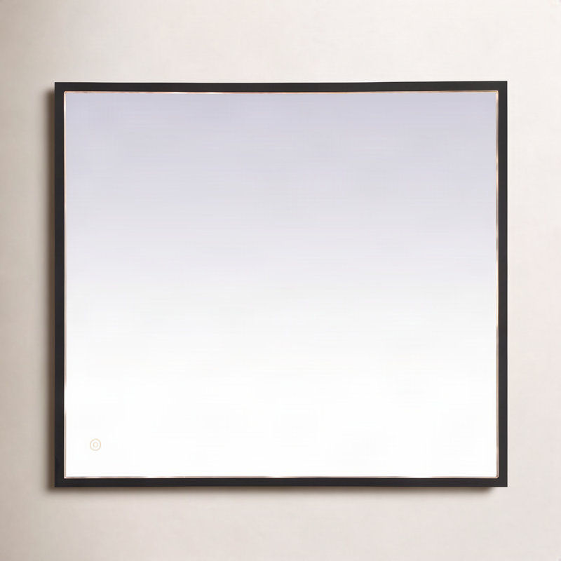 Miroir Piche, 27 po x 30 po, Noir