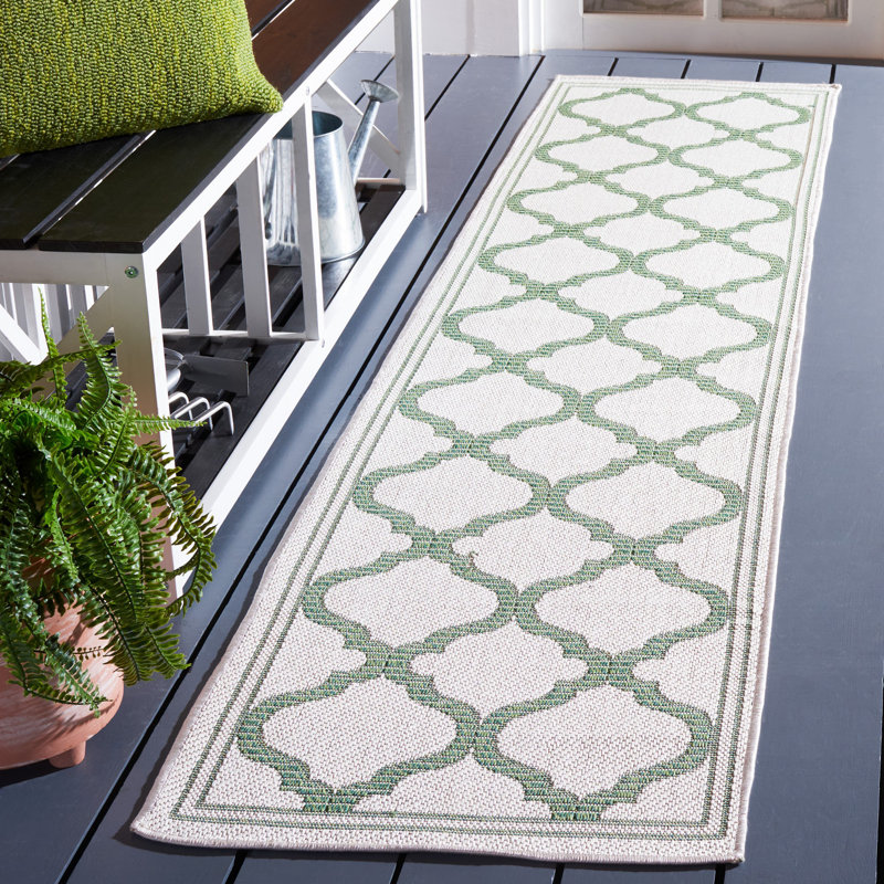 Bermuda Performance Machine Washable Geometric Indoor/Outdoor Area Rug, Runner 2' x 8'
