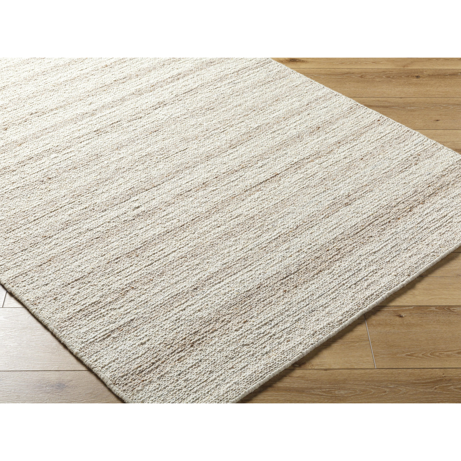 Hand-Tufted Brown Striped Rug, Rectangle 10' x 14'