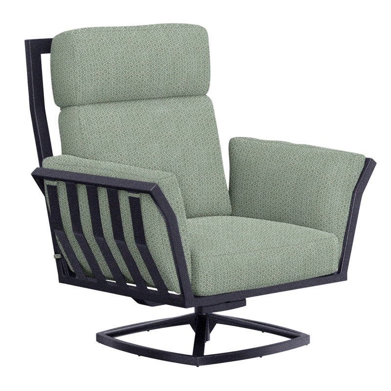 Aris Outdoor Rocker Chair, Graphite, Alcazar Redwood