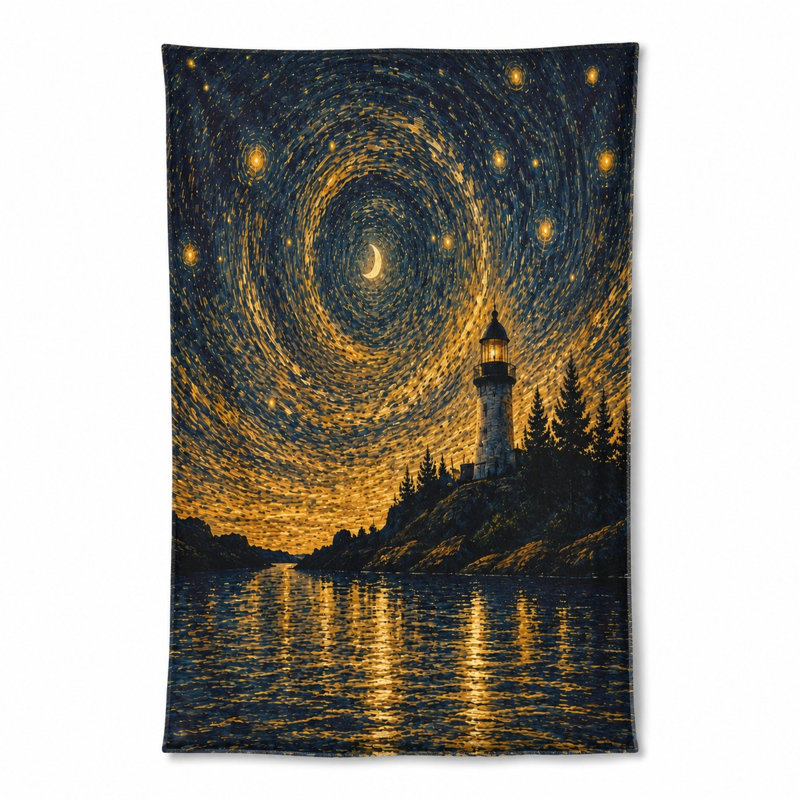 Serviette de plage de nuit étoilée 1Pcs, avec un ciel majestueux sous un tourbillon de lune. Grande microfibre, parfaite pour la natation, les voyages et le camping, unisexe.