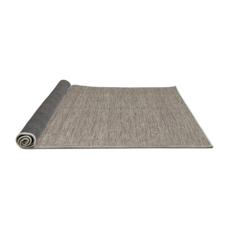 Tapis contemporain gris, Rond 5 pi