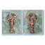 Aquarelle de homard I - impression encadrée de qualité supérieure - prête à être accrochée - aucun clou requis - aucun clou requis-108018908-108018918