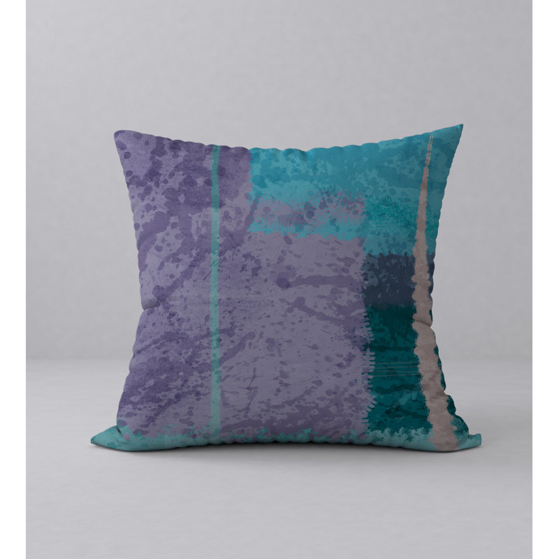 Abstract Throw Pillow, 18" H x 18" W