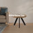 Harvest Small Coffee/Side Table - 18"H Round Mango Wood Table, Handcrafted Mid-Century Modern Design for Living Room or Office, Natural Finish