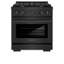 ZLINE 30" Paramount Dual Fuel Black Stainless Steel Range w/ 4 Burners & Convection Oven (SDRB-30)