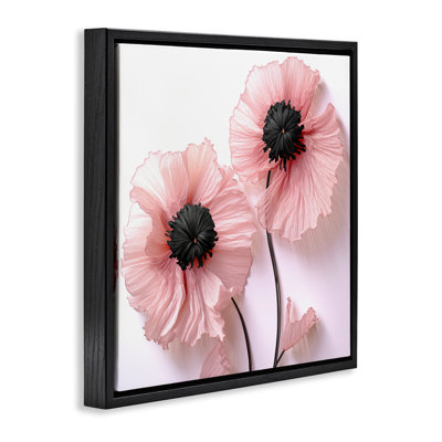 Cadre flottant Properly Poppies Pink, design par Sasha