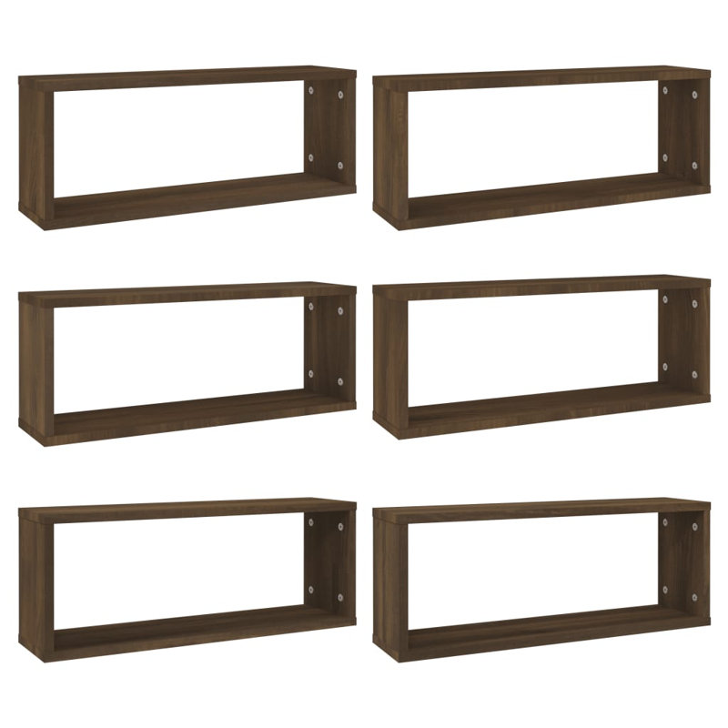 Poulos 6 Piece, Brown Oak, 23cm H x 60cm W x 15cm D