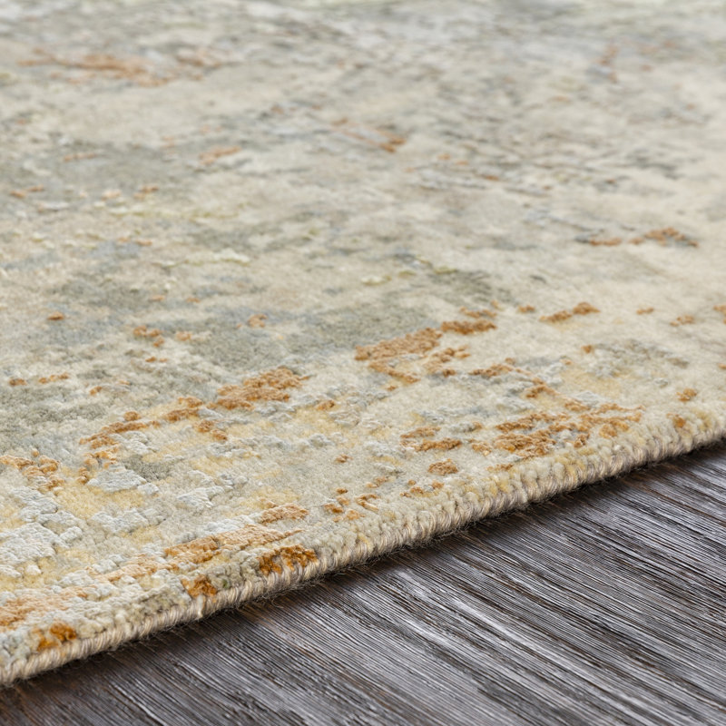Colaba Silk Abstract Area Rug, Rectangle 2' x 3'