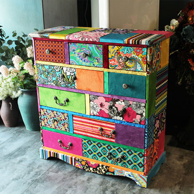 Vintage Coloured  Entryway Cabinet