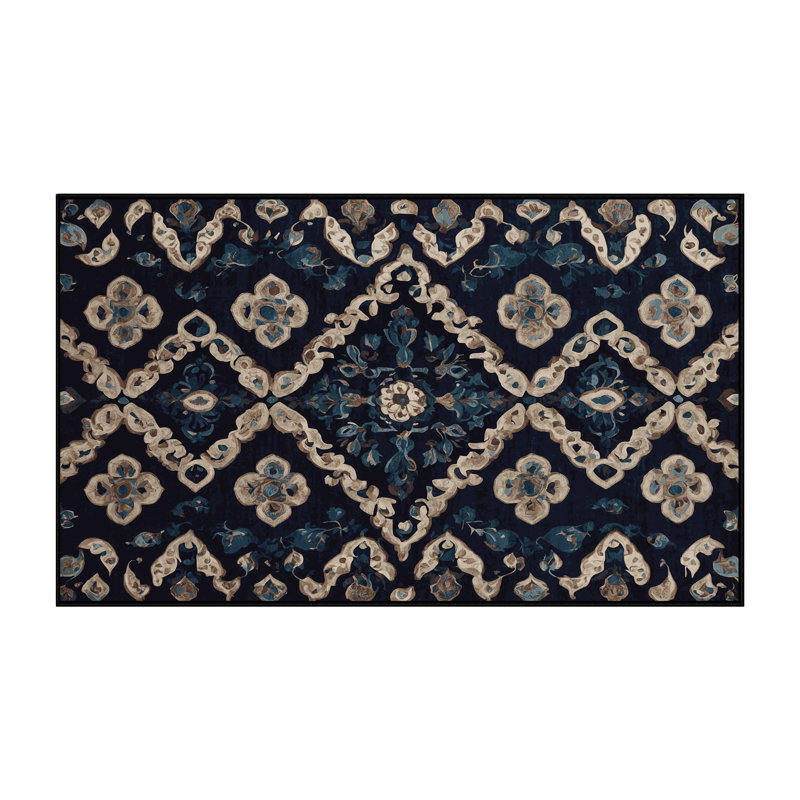 Machine Washable Gray Area Rug, Rectangle 2' x 3'