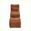 Méridienne moderne avec repose-pieds en chenille compressée pour petits espaces Sofas | Chenille | Orange-233073304