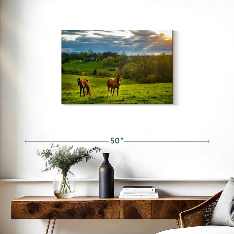Horse Farm, 20" H x 30" W