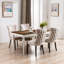 Chaise de salle à manger rembourrée, 2 pièces, beige Pieds en bois massif. Support solide. Coussin en mousse. Chevilles réglables. Chaises Sw8809bg, sur cadre. Dossier haut confortable.-2132126035-2132126061