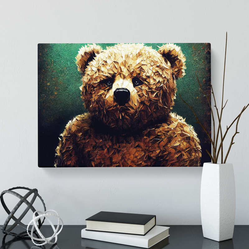 Glorious Teddy Bear - Wrapped Canvas, 35cm H x 50cm W x 3cm D
