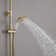 2-Spray Round Wall Bar Shower Kit With Hand Shower Dual Cross Handles Mixer Shower System Taps