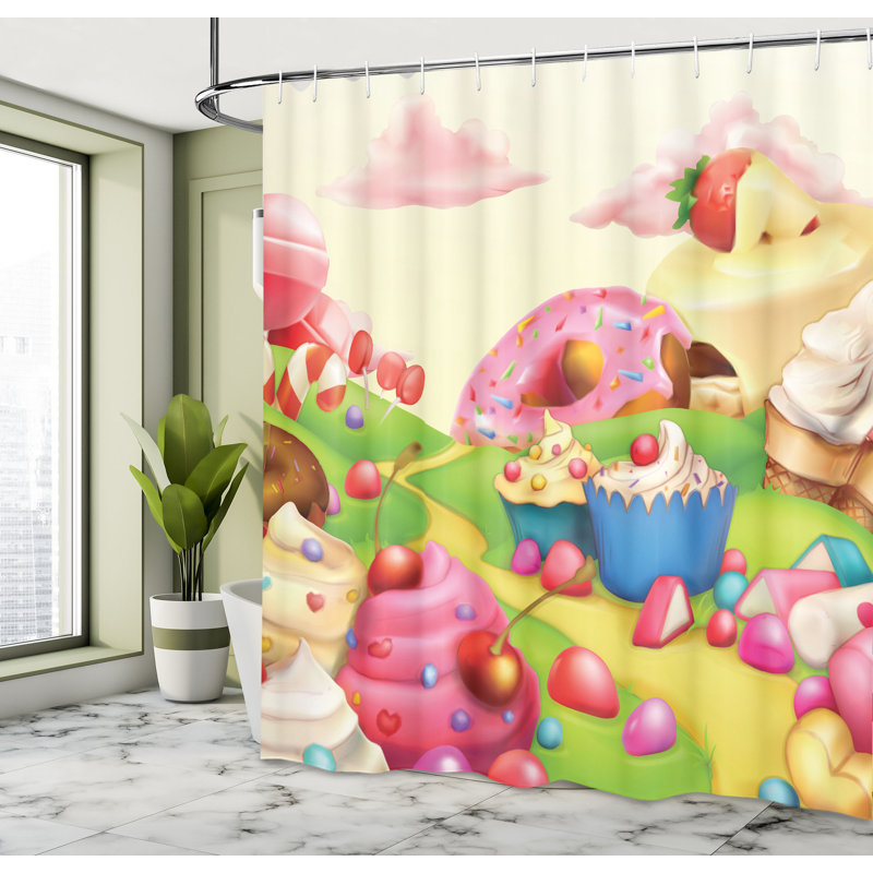 Ensemble de rideau de douche + crochets, H 70 po x l 69 po