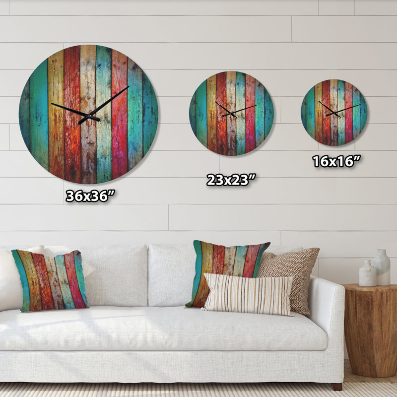 Horloge murale en bois rétro, Surdimensionné