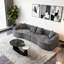 Canapé modulaire incurvé moderne 106 po Nestwell-127381337