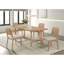 Mobilier de salle à manger moderne en bois brun clair à coins rectangulaires 1pc