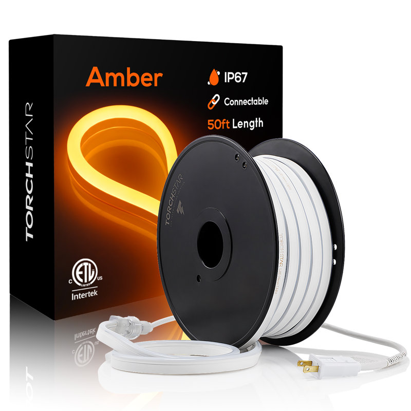 Cordon néon à DEL de qualité commerciale enfichable IP67, Amber