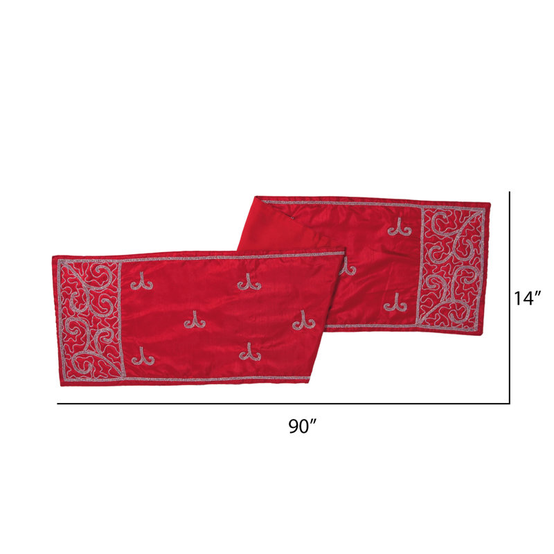 Filigree Scroll Christmas Textile Collection, 90" L x 14" W