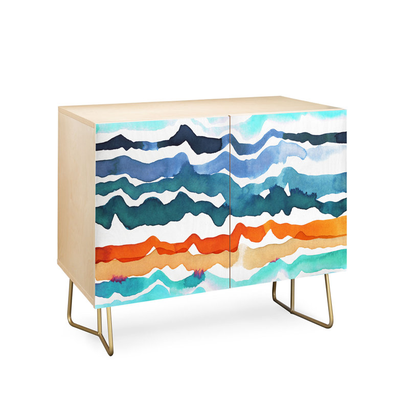 Accent Cabinet, Birch/Blue/Red