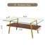 Table basse et tables de bout, ensemble de 3, table en verre trempé avec panneau de fibres à densité moyenne, tables modernes pour le salon-227424268