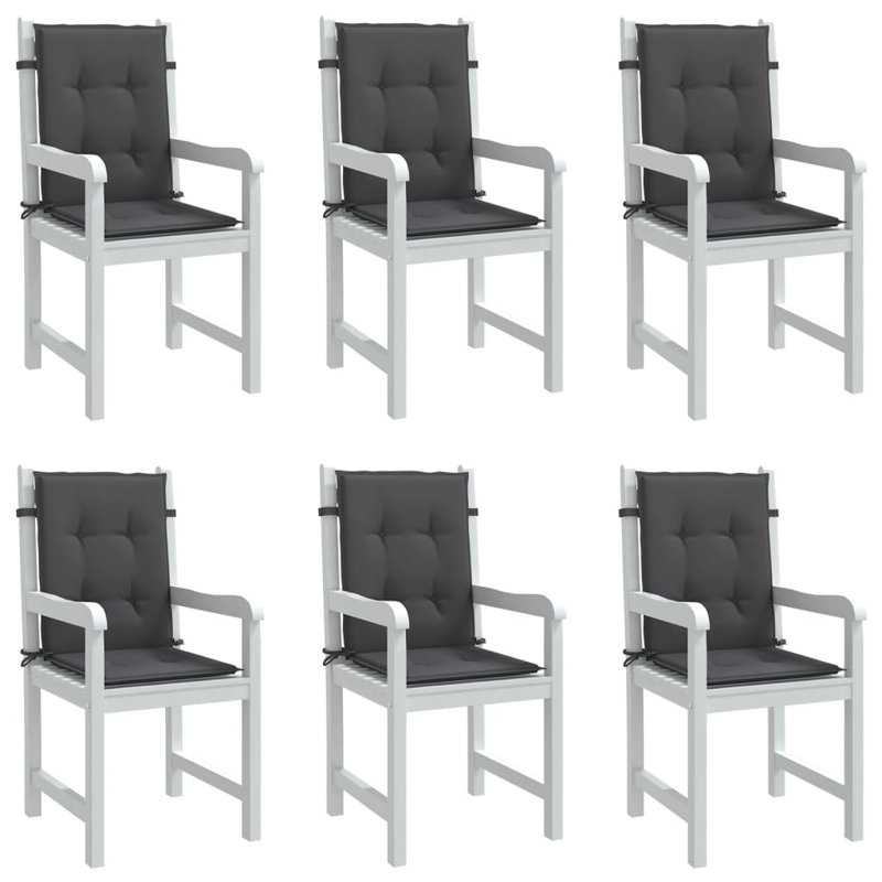Latitude Run® Lowback Chair Cushions 6 Pcs Melange 39.4"X19.7" Fabric