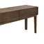 Console Oly, 2 tiroirs, bois brun naturel Melina, 55 po