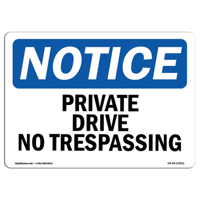 Private Driveway No Trespassing Sign