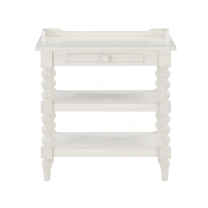 Table de chevet blanche antique