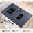 24" Farmhouse End Table With Charging Station, 2 Drawers Large Side Table With Open Shelf, Rustic Nightstand For Bedroom,Living Room-2107090286
