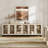 Aadam 3 In 1 Multifunctional Sideboard Buffet Cabinets With 6 Glass Doors, Modern Sideboard Credenza With Adjustable Shelf And Metal Base, Coffee Bar Cabinet Storage Cabinet For Living Room, Kitchen-74825118