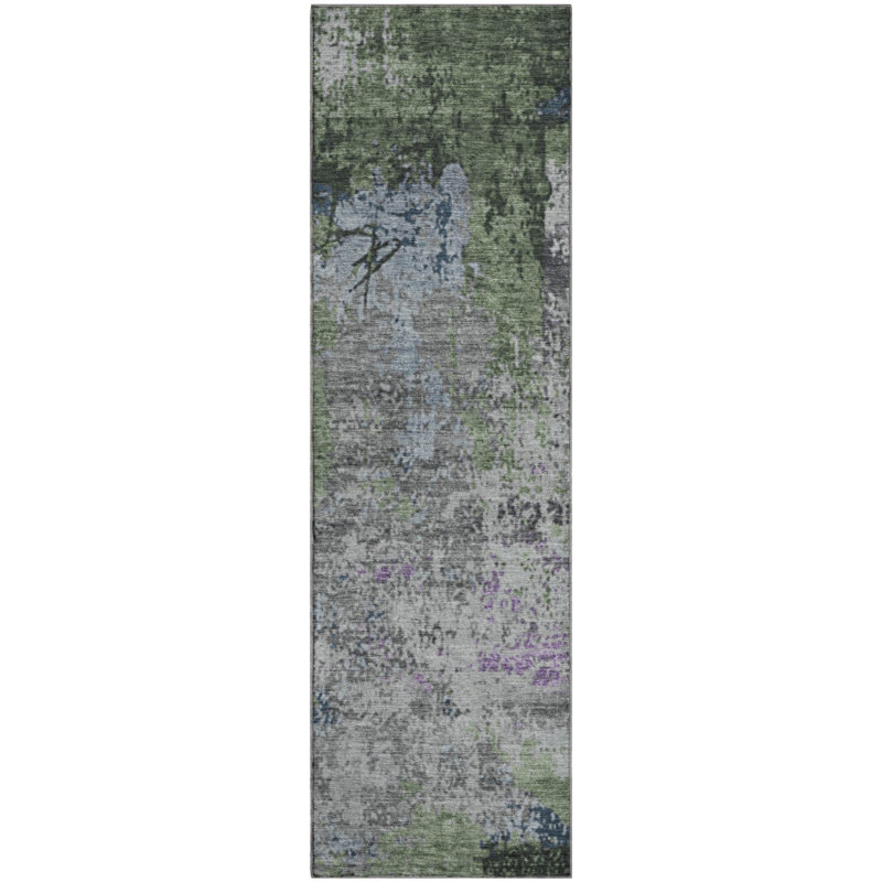Premium Machine Washable Mayfield AMF1911 Abstract Rug, Runner 2'3" x 7'6"