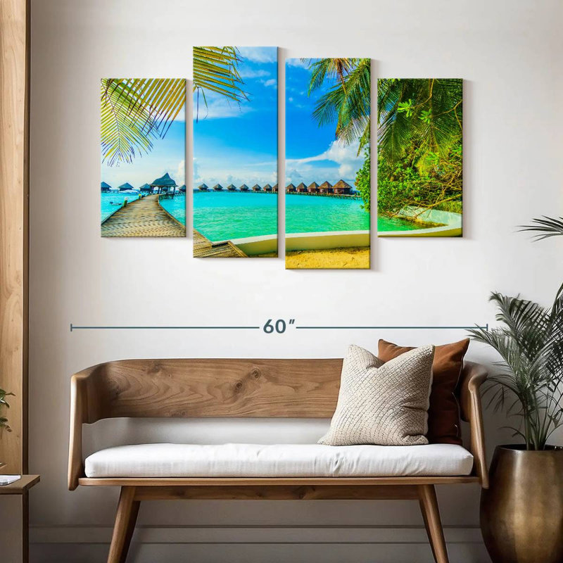 Maldives Resort, H 32 po x l 52 po