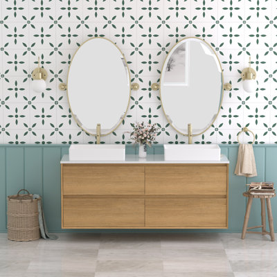 Meuble-lavabo double flottant 60 po Newark