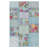 Blue Karabakh and Patchwork Patterned Woven Base Rug-1381030143
