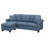Sectional Sofa, Glossy Polyfiber Tufted Cushion Couch Sectional Sofa Chaise Living Room Furniture Reversible Sectionals Chaise
