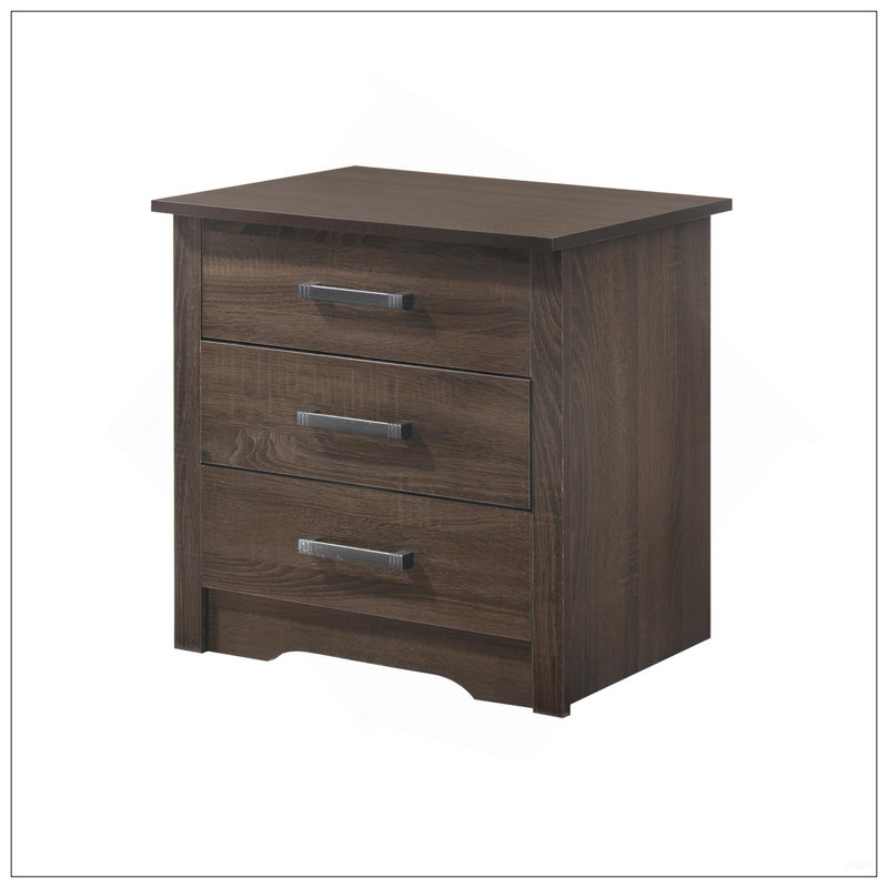 Table de chevet Sandle, Marron foncé