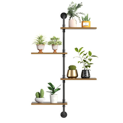 Support pour plante en bois à 4 niveaux