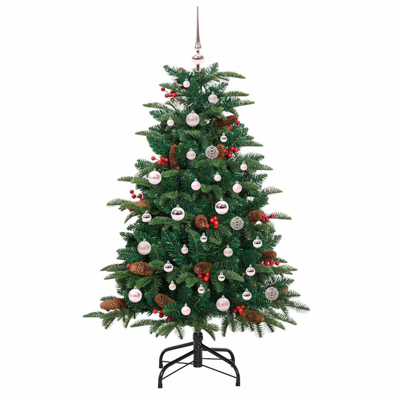 Artificial Christmas Tree with LEDs with Stand Green, 4.92 ft