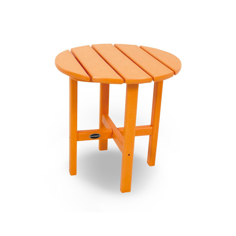 Table d'appoint ronde 18 po POLYWOOD, Orange