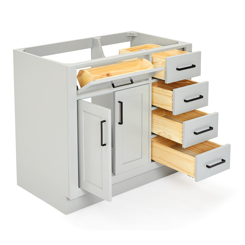 Base de meuble-lavabo simple 36 po Osoria, Gris