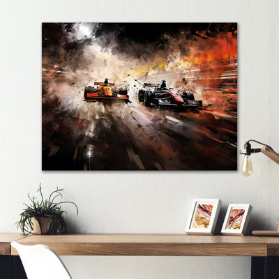 Formule 1 voiture de vitesse Speedway Fury 3 - art mural en métal de piste de course MT135873
