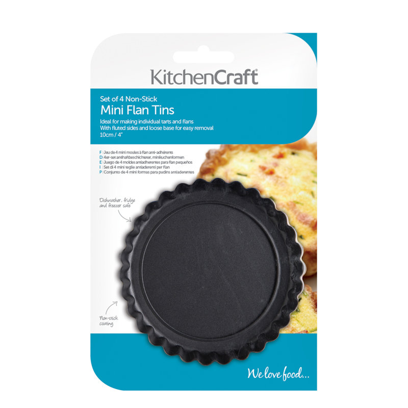 Non-Stick Mini Fluted Flan / Tart Tins