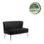 Delmon Velvet Loveseat with Gold Chrome Legs-1928846315