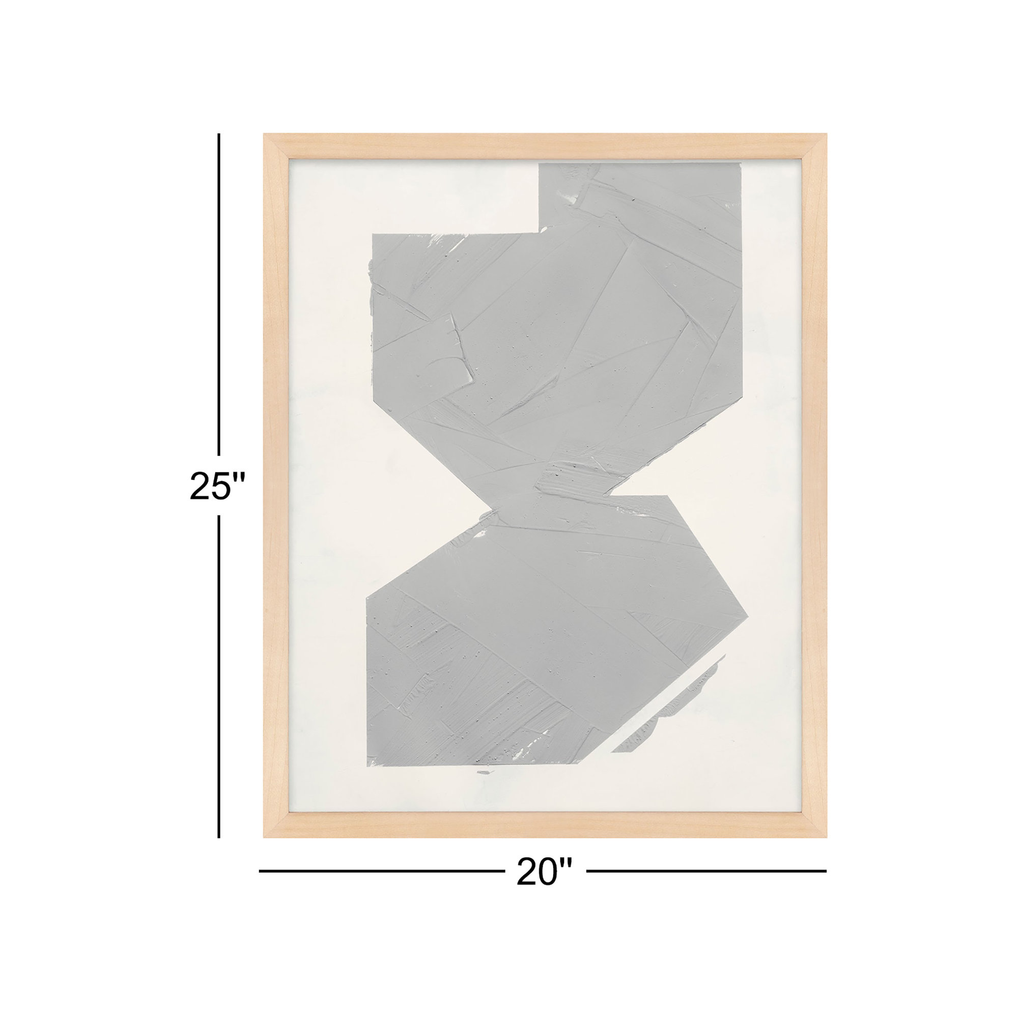 Equipoise In Greige II by Ivo Stoyanov, Cream, 20" W x 25" H